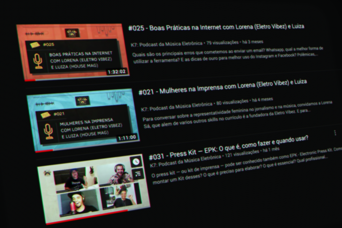 Podcast K7 programa semanal com convidados e conteúdo educativo sobre a indústria da música eletrônica