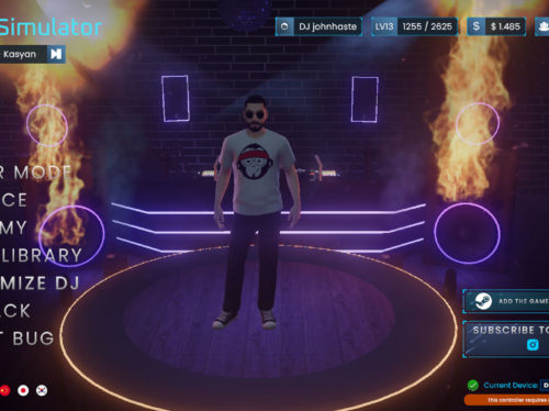DJ Life Simulator jogo de DJ que já foi jogado por mais de 7 mil pessoas antes do lançamento oficial, e que agora já está disponível